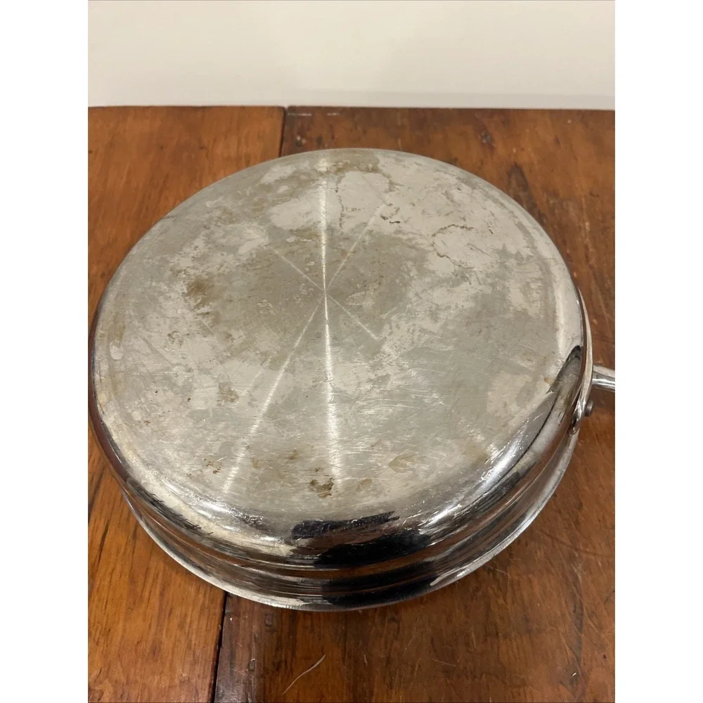 ALL CLAD STAINLESS STEEL SAUTE FRYING PAN AND LID 11